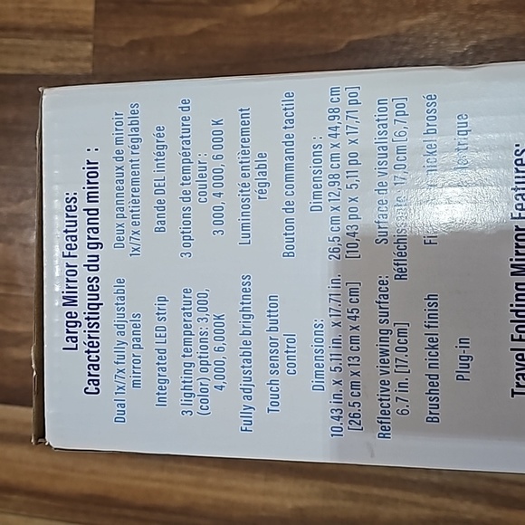 LED Vanity Mirror Large PLUG IN ONE ONLY New with box makeup Pleaese read ad - Picture 3 of 7